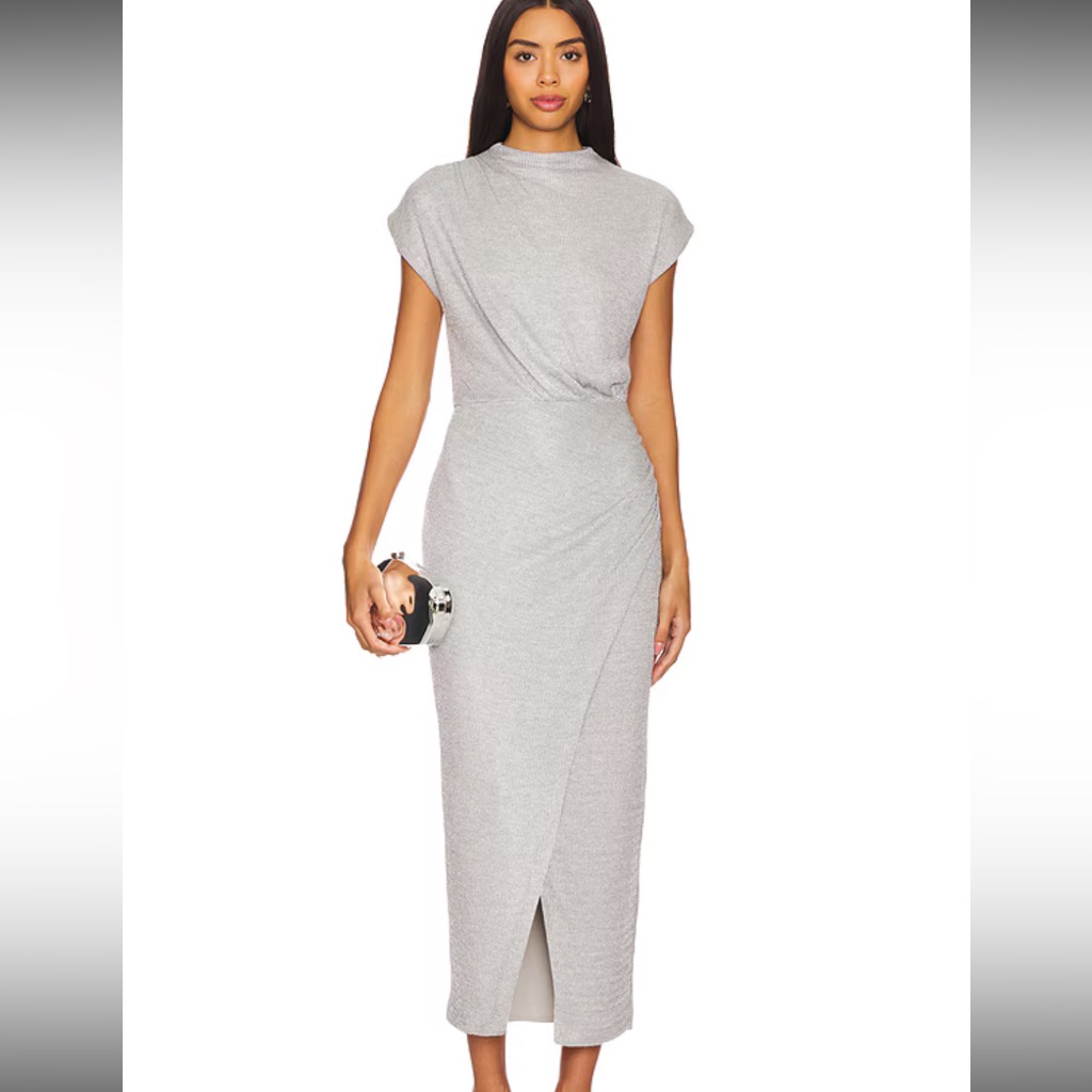 Saylor Astrid Dress In Silver